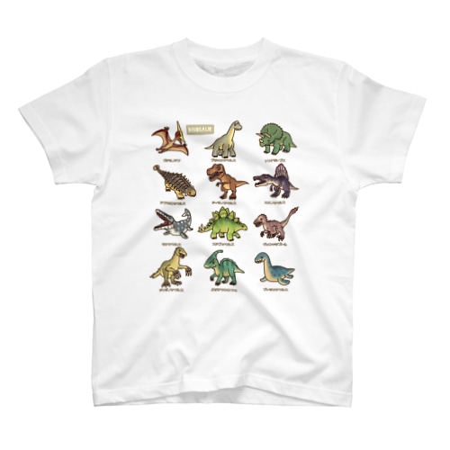 恐竜図鑑 Regular Fit T-Shirt
