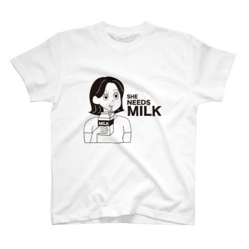 SHE NEEDS MILK Regular Fit T-Shirt