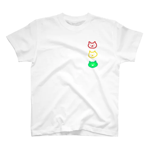 ねこ信号(青) スタンダードTシャツ