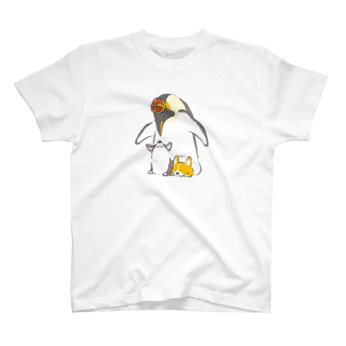 皇帝ペンギンとコーギー スタンダードTシャツ