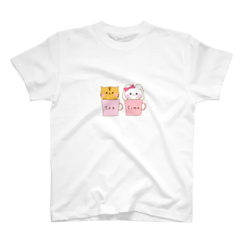 うさころとねこころのティータイム スタンダードTシャツ