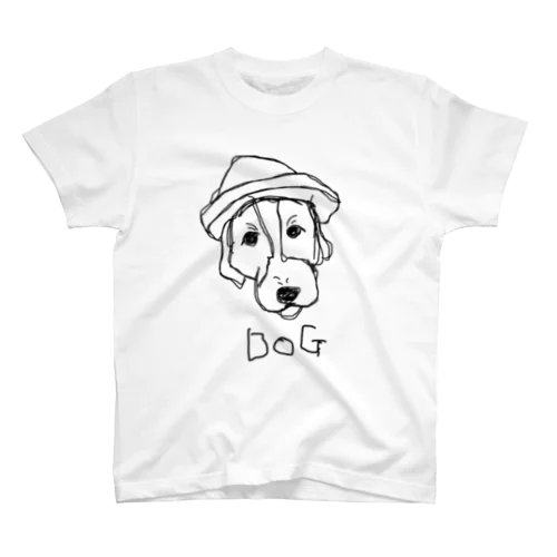 帽子をかぶった犬 スタンダードTシャツ