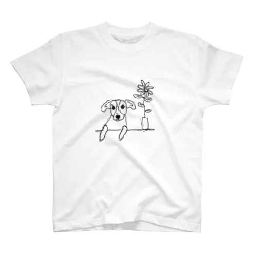 植物と犬 スタンダードTシャツ