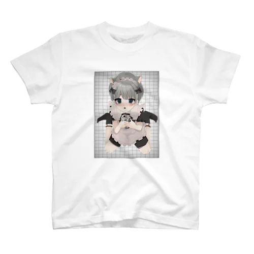 猫耳メイド君 (黒枠なし) スタンダードTシャツ