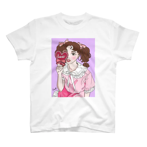 ピンクだらけの女の子 Regular Fit T-Shirt