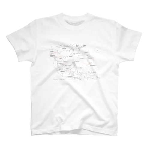 東アジアmapTシャツ スタンダードTシャツ