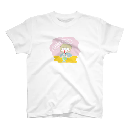 クリームソーダ飲み子ちゃん🍨 スタンダードTシャツ