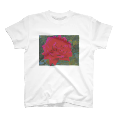 白い薔薇を赤く塗ろう Regular Fit T-Shirt