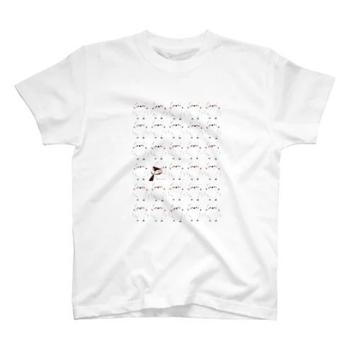 シマエナガずらり Regular Fit T-Shirt