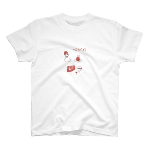 ゆるゆるトルコイラスト　赤 Regular Fit T-Shirt