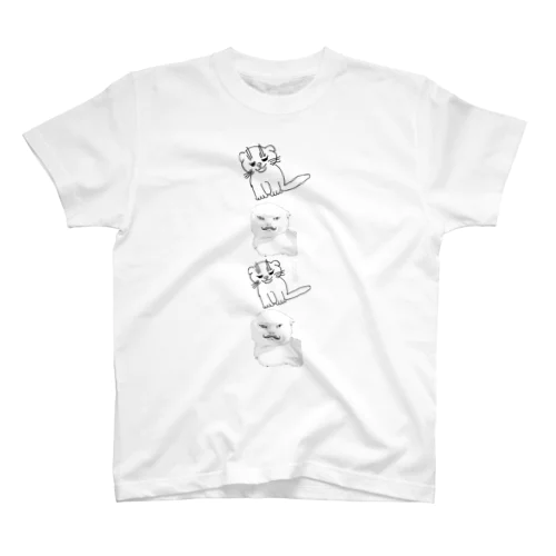 ヒゲるるちゃん＋にがおえ Regular Fit T-Shirt