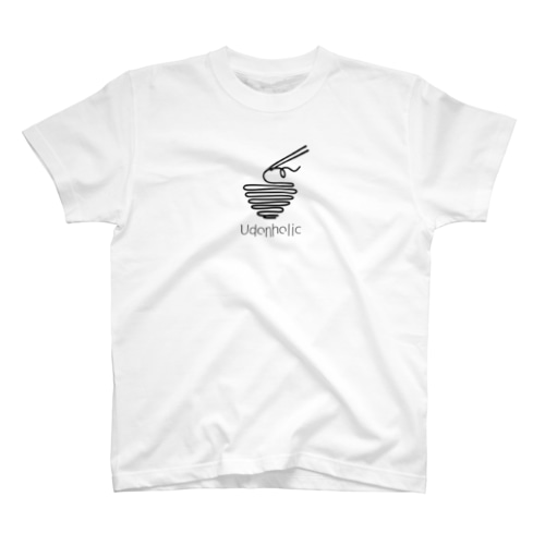 Udonholicシリーズ　Black Regular Fit T-Shirt