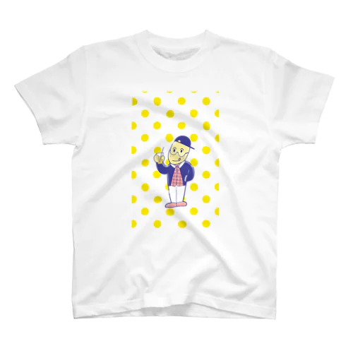 レモンくん80年代イラスト風　ドット スタンダードTシャツ