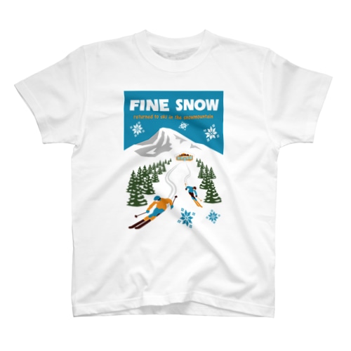 夏も涼しくファインスノー！ Regular Fit T-Shirt
