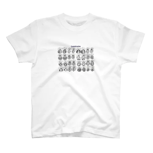 フラメンコ　ベラーノ　黒白カスタネット スタンダードTシャツ