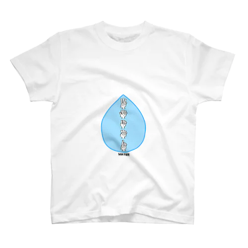 手話WATER Regular Fit T-Shirt