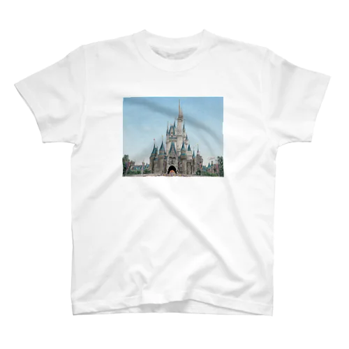 色鉛筆で描いたシンデレラ城 Regular Fit T-Shirt