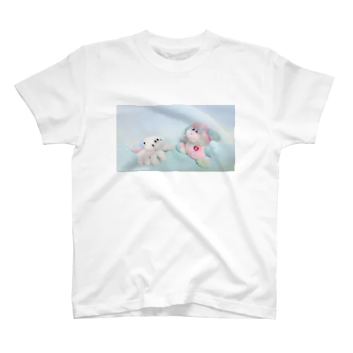 レインボーハエトリグモとレインボーわんちゃん Regular Fit T-Shirt