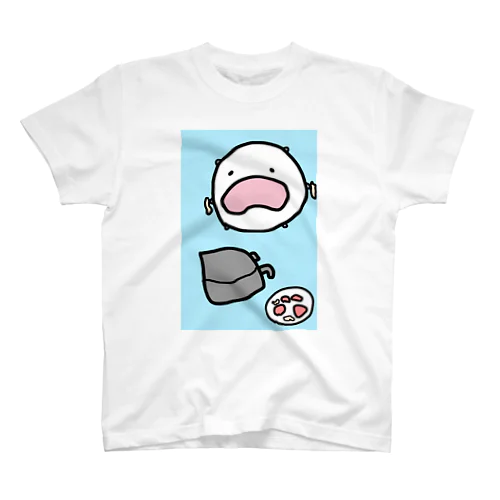 ノンフライヤーでとり天を作るも「天」部分が全て剥がれたねこです スタンダードTシャツ