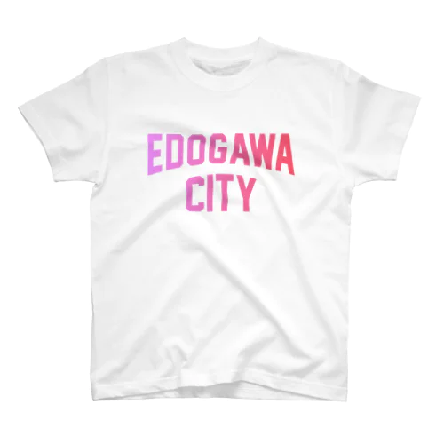 江戸川区 EDOGAWA CITY ロゴピンク Regular Fit T-Shirt