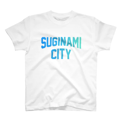 杉並区 SUGINAMI CITY ロゴブルー Regular Fit T-Shirt