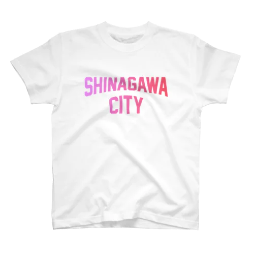 品川区 SHINAGAWA CITY ロゴピンク Regular Fit T-Shirt