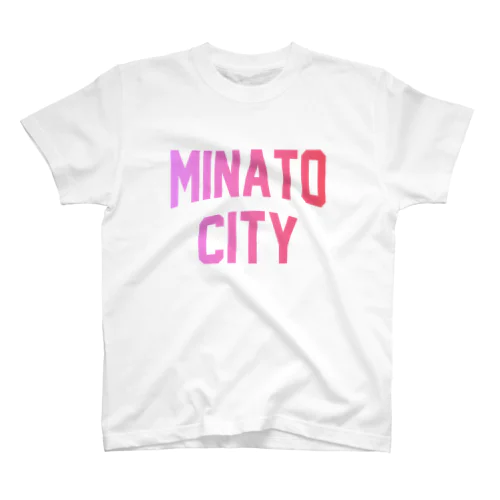 港区 MINATO CITY ロゴピンク Regular Fit T-Shirt