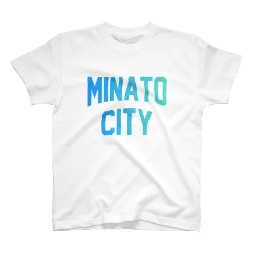 港区 MINATO CITY ロゴブルー スタンダードTシャツ