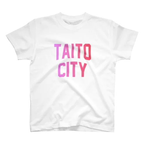台東区 TAITO TOWN ロゴピンク Regular Fit T-Shirt