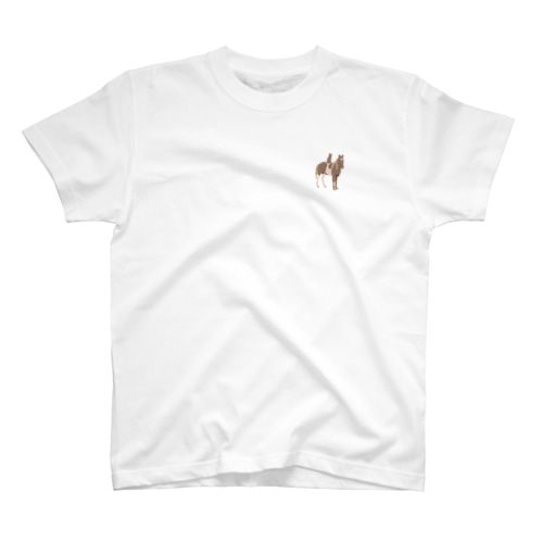 馬に猫 Regular Fit T-Shirt