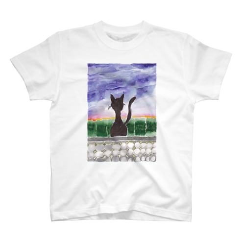 明日を考える猫 Regular Fit T-Shirt