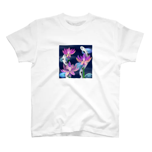 チンアナゴとお花 スタンダードTシャツ