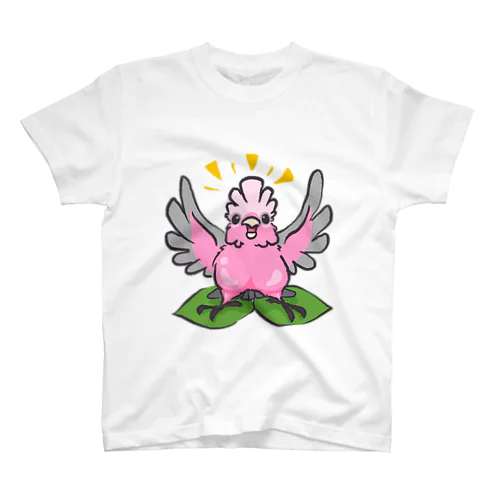 腹割れモモイロインコの桃 スタンダードTシャツ