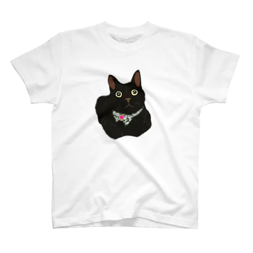 お目目クリクリ黒猫 Regular Fit T-Shirt