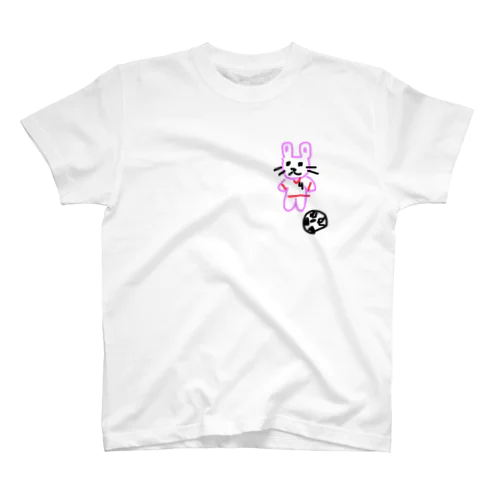 うさぽことサッカー スタンダードTシャツ