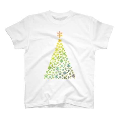 雪の結晶ツリー Regular Fit T-Shirt