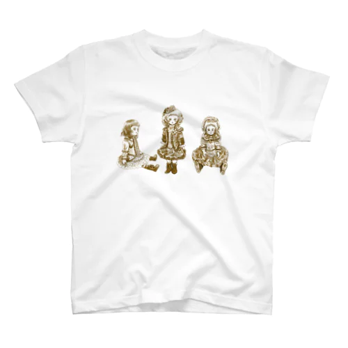 ビスクドール3人娘　セピア Regular Fit T-Shirt