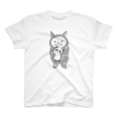 パンダをぎゅっ。(グレー) スタンダードTシャツ