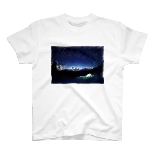 冬の星空キャンプ スタンダードTシャツ