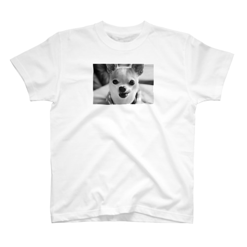 モノクロチワワ（ぺろんちょ） Regular Fit T-Shirt