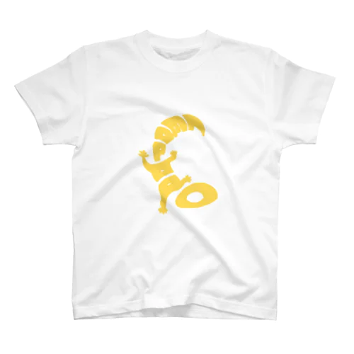 ヒョウモントカゲモドキ“LEOPARD”YELLOW Regular Fit T-Shirt