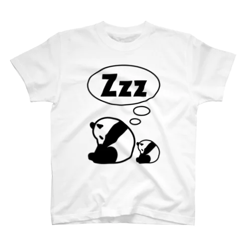 Zzzパンダ 2匹 / Zzz sleeping panda  Regular Fit T-Shirt