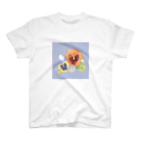 パンジーとインコ スタンダードTシャツ