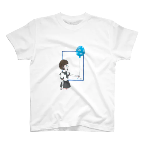 風船と女の子 Regular Fit T-Shirt