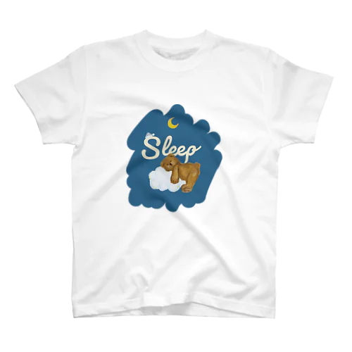 sleep　おやすみ　ぬいぐるみ　テディベア　ブルー Regular Fit T-Shirt