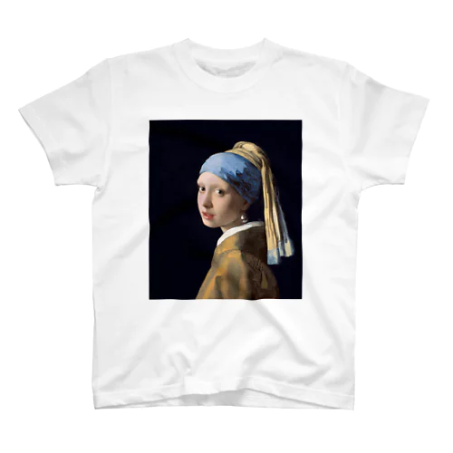 ヨハネス フェルメール（Johannes Vermeer） / 真珠の耳飾りの少女(The Girl with a Pearl Earring) 1665 Regular Fit T-Shirt