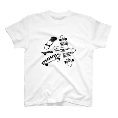 skate boad / white Regular Fit T-Shirt