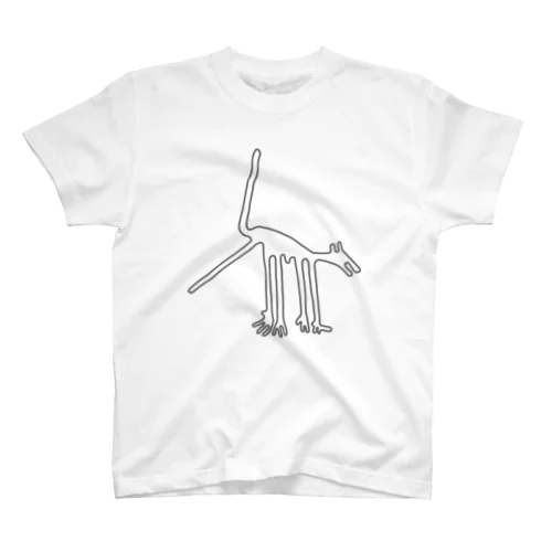 ナスカの地上絵　犬（グレー） スタンダードTシャツ