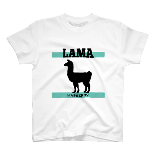LAMA (白/黒) Regular Fit T-Shirt