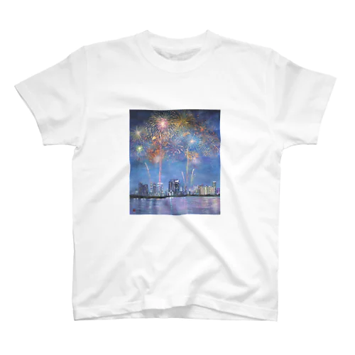 大阪の花火と夜景 Regular Fit T-Shirt
